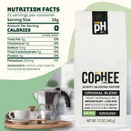 COpHEE Low Acid Coffee – Medium Roast Ground Arabica, 12 oz