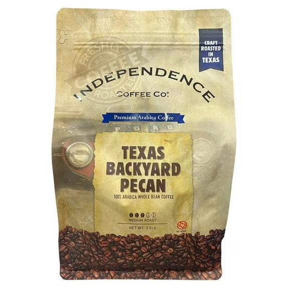 Independence Coffee Texas Back Yard Pecan Coffee – Medium Roast, 2.5 lb