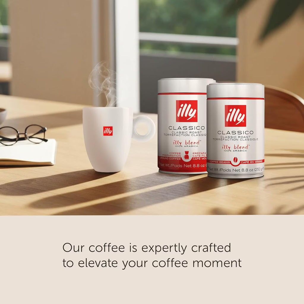 illy Whole Bean Coffee Brasile Cerrado Mineiro – Medium Roast Arabica Selection, 8.8 oz