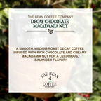 The Bean Organic Coffee Company Water Processed DECAF Chocolate Macadamia Nut Coffee – Medium Roast Ground, 16 oz