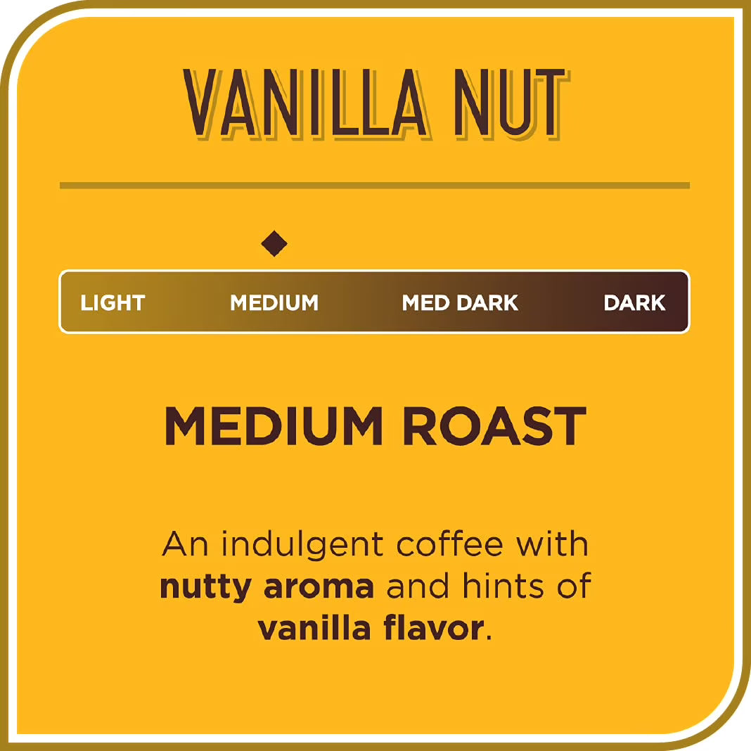 Don Francisco's Premium Vanilla Nut Coffee – Medium Roast Whole Bean, 20 oz