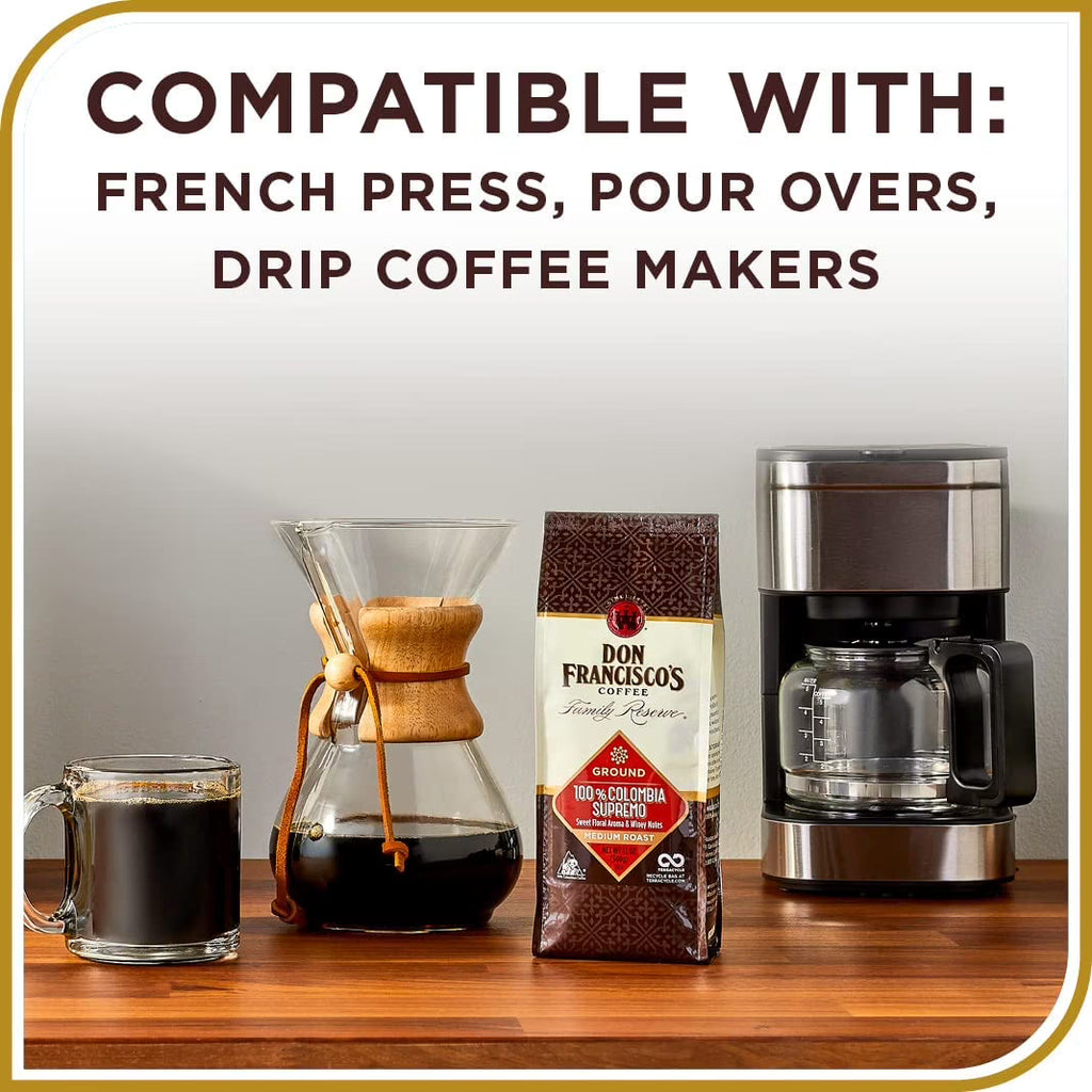 Don Francisco's Premium Vanilla Nut Coffee – Medium Roast Whole Bean, 20 oz