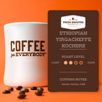 Fresh Roasted Coffee Ethiopian Yirgacheffe Coffee – Medium Roast Drip Ground, 32 oz (2 lb)