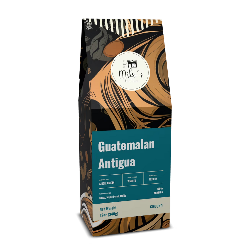 Mikos Java House Guatemalan Antigua Coffee – 100% Arabica Single Origin, Medium Roast Ground, 12 oz