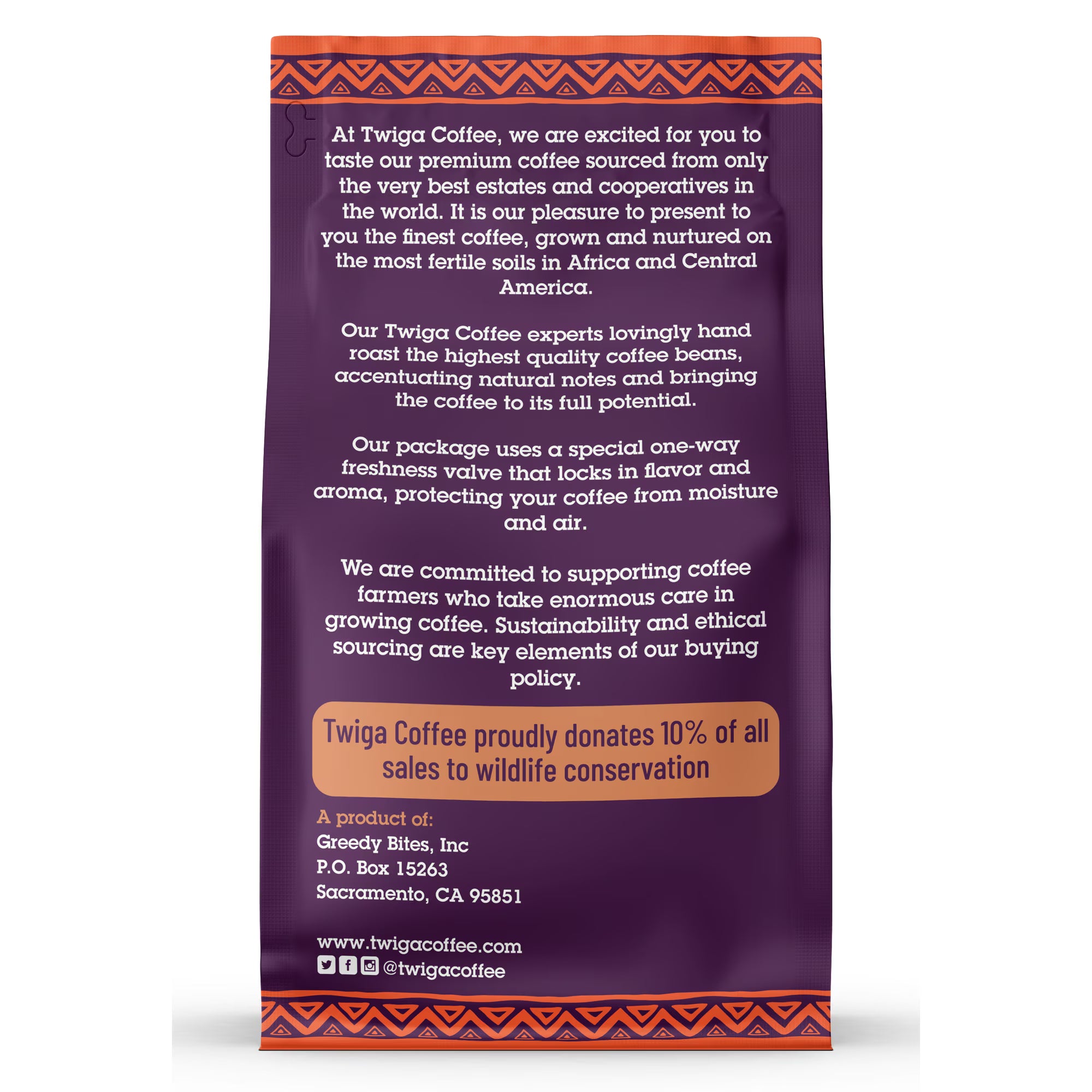 Twiga Coffee Kenya Grade AA Coffee – USDA Organic, Medium Roast Whole Bean, 12 oz