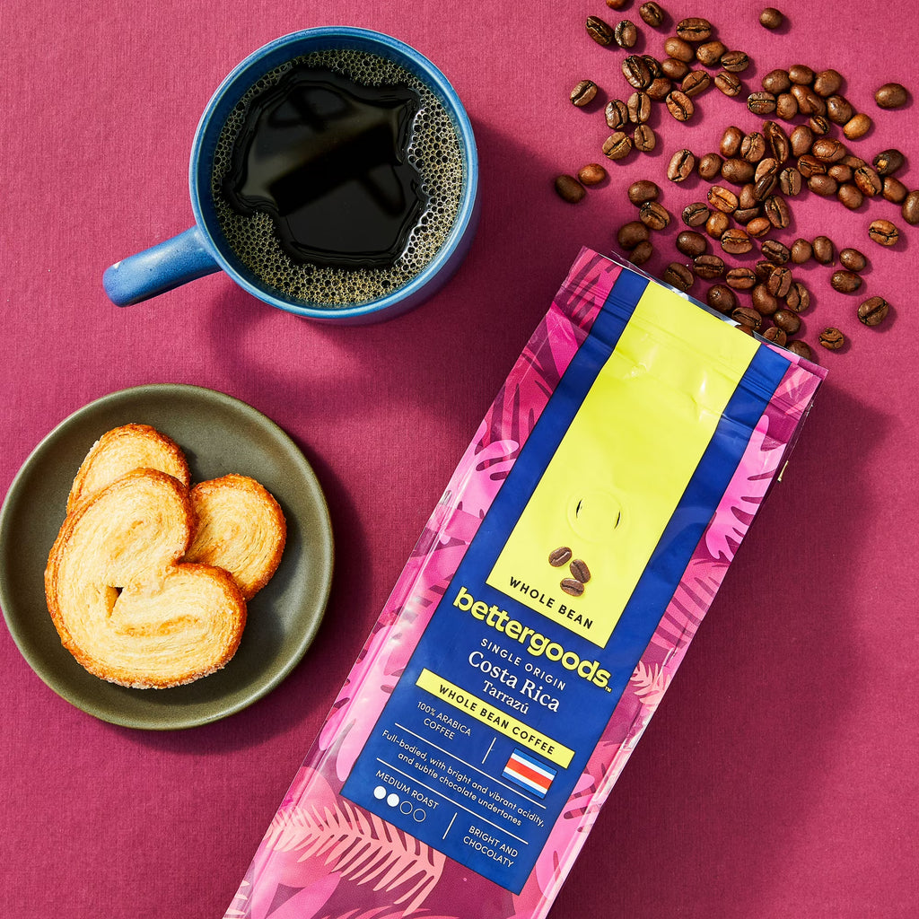 bettergoods Single Origin Costa Rica Tarrazu Coffee – Medium Roast Whole Bean, 10 oz